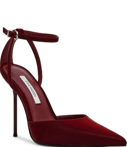 �X�e�B�[�u �}�f�� ���f�B�[�X �V���[�Y �q�[�� �T�e�� Steve Madden Morrie Techno Satin Pointed Toe Stiletto Pumps Burgundy �o�[�K���f�B