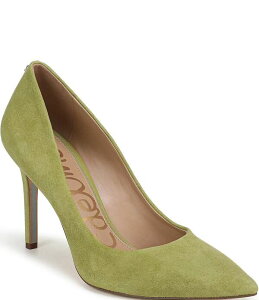 �T���G�f���}�� ���f�B�[�X �V���[�Y �q�[�� �X�G�[�h Sam Edelman Hazel Suede Pointed Toe Stiletto Pumps Martini Olive �I���[�u