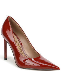 �T���G�f���}�� ���f�B�[�X �V���[�Y �q�[�� ���U�[ Sam Edelman Talula Patent Leather Pointed Toe Stiletto Pumps Brandy Brown �u���E��
