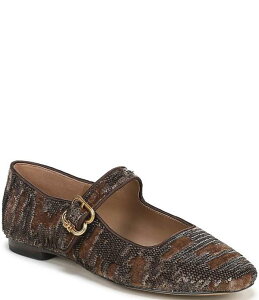�T���G�f���}�� ���f�B�[�X �V���[�Y �p���v�X �x���x�b�g �X�p���R�[�� Sam Edelman Michaela Sequin Velvet Mary Jane Flats Mushroom