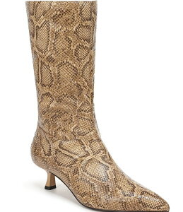 �T���G�f���}�� ���f�B�[�X �V���[�Y �u�[�c�E���C���u�[�c �v�����g ���U�[ Sam Edelman Ramona Python Snake Print Leather Midress Boots Light Sand �T���h