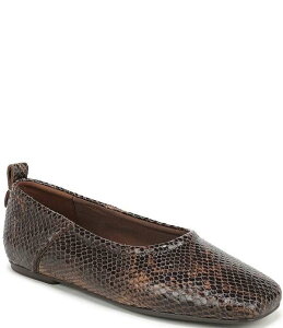 �i�`�����C�U�[ ���f�B�[�X �V���[�Y �p���v�X �v�����g ���U�[ Naturalizer 27 EDIT Dream Snake Print Leather Square Toe Ballet Flats Brown Multi �u���E��