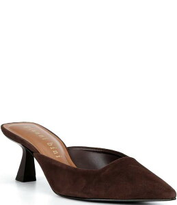 �W�����r�j ���f�B�[�X �V���[�Y �T���_�� �X�G�[�h Gianni Bini Wade Suede Pointed Toe Dress Mules Nutmeg Brown �u���E��