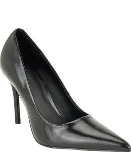 �Q�X ���f�B�[�X �V���[�Y �q�[�� ���U�[ Guess Naprini Leather Pointed Toe Stiletto Pumps Black �u���b�N