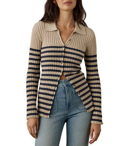 �t�@���e�B ���f�B�[�X �A�E�^�[ �j�b�g�E�Z�[�^�[ ���u �J�[�f�B�K�� Faherty Ribbed Knit Spread Collar Long Sleeve Cardigan Salted Navy �l�C�r�[