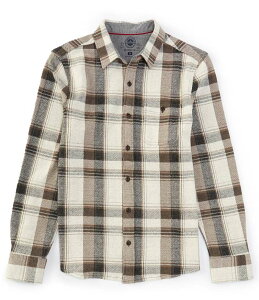�t���b�O �A���h �A���Z�� �����Y �g�b�v�X �V���c Flag and Anthem Clearbrook Performance Flannel Long Sleeve Shirt Charcoal/Cream �N���[��
