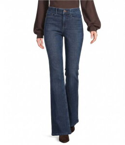 �M�u�\���A���h���e�B�}�[ ���f�B�[�X �{�g���X �f�j���p���c �W�[���Y Gibson & Latimer Perfect Fit High Rise Flare Denim Jeans Dark Blue �u���[