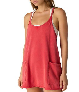 �t���[�s�[�v�� ���f�B�[�X �g�b�v�X �����s�[�X �~�j �m�[�X���[�u Free People FP Movement Hot Shot Scoop Neck Sleeveless Patch Pocket Mini Dress Candy Apple