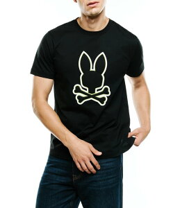 �T�C�R�o�j�[ �����Y �g�b�v�X �V���c �O���t�B�b�N Psycho Bunny Bruno Graphic Short Sleeve T-Shirt Black �u���b�N