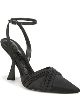 �T���G�f���}�� ���f�B�[�X �V���[�Y �q�[�� �A���N�� Sam Edelman Patrice Pointed Toe Ankle Strap Stiletto Pumps Black �u���b�N