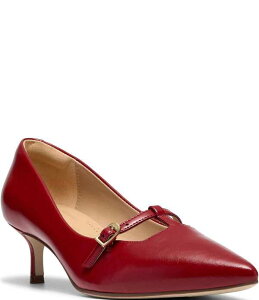 �N���[�N�X ���f�B�[�X �V���[�Y �q�[�� ���U�[ Clarksignature Zarey Jane Leather T-Strapointed Toe Pumps Red ���b�h