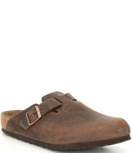 rPVgbN Y V[Y Xb|E[t@[ U[ Birkenstock Men's Boston Oiled Leather Soft Footbed Slip-On Clogs Habana Brown uE