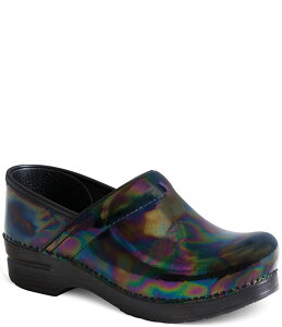 �_���X�R ���f�B�[�X �V���[�Y �T���_�� ���U�[ Dansko Professional Patent Leather Petrol Clogs Petrol