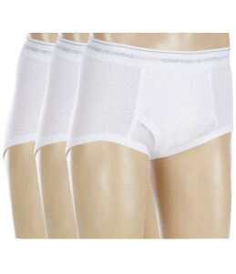 EhgD[Ah[N Y A_[EFA u[tpc Roundtree & Yorke Full-Cut Briefs 3-Pack White zCg