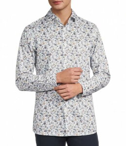 �n�[�g �V���t�i�[ �}���N�X �����Y �g�b�v�X �V���c �t�����[�� �t�����[ Hart Schaffner Marx Theritage Standard Collection Spread Collar Floral Sport Shirt White �z���C�g
