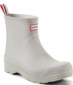 �n���^�[ �����Y �V���[�Y �u�[�c�E���C���u�[�c Hunter Men's PLAY Waterproof Short Rain Boots Zinc/Hunte red/Off White/Black �I�t�z���C�g