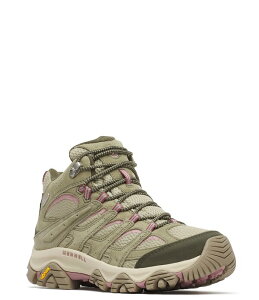 ������ ���f�B�[�X �V���[�Y �u�[�c�E���C���u�[�c �X�G�[�h ���U�[ Merrell Women's Moab 3 Mid Waterproof Pig Suede Leather Hiking Boots Olivine