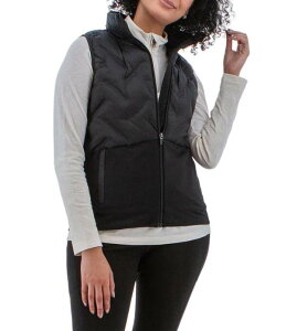 �A�x���`���� ���f�B�[�X �g�b�v�X �x�X�g Aventura Everett Mixed Media Stand Collar Zip Front Vest Meteorite