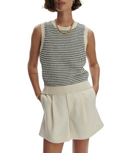 �o�[���C ���f�B�[�X �g�b�v�X �V���c �N���[�l�b�N �x�X�g �m�[�X���[�u �j�b�g Varley Knowles Crew Neck Sleeveless Textured Knit Vest Birch Multi Stitch �}���`�J���[