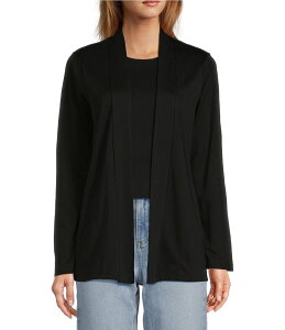 �G���G���r�[�� ���f�B�[�X �A�E�^�[ �j�b�g�E�Z�[�^�[ �R�b�g�� �J�[�f�B�K�� L.L.Bean Pima Cotton Long Sleeve Pocket Cardigan Black �u���b�N