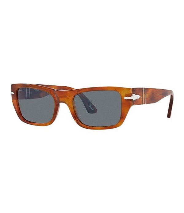 最大78%OFFクーポン 送料無料 サイズ交換無料 ペルソル メンズ アクセサリー サングラス アイウェア Men's Sunglasses 53mm Rectangular Po3268s Light Brown 国際ブランド