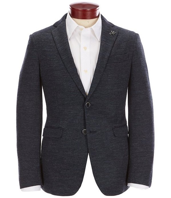 ジョンバルベイトス メンズ ジャケット・ブルゾン アウター Slim Fit Solid Wool Sportcoat Charcoal コート・ジャケット