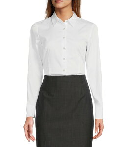 �A���g�j�I �����[�j ���f�B�[�X �g�b�v�X �V���c �{�f�B�[�X�[�c Antonio Melani Greta Long Sleeve Point Collar Poplin Bodysuit White �z���C�g