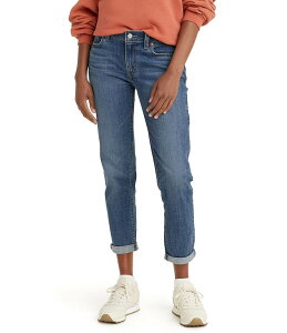 ���[�o�C�X ���f�B�[�X �{�g���X �f�j���p���c �f�j�� �W�[���Y Levi'sR Mid Rise Tapered Leg Rolled Hem Stretch Denim Boyfriend Jeans Lapis Gem �f�j��
