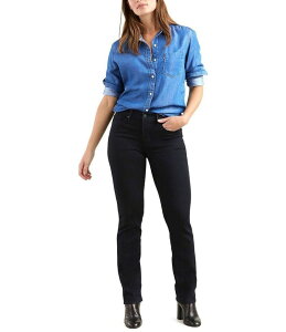 ���[�o�C�X ���f�B�[�X �{�g���X �f�j���p���c �X�g���[�g �W�[���Y Levi'sR 314 Shaping Straight Leg Mid Rise Jeans Soft Black �u���b�N