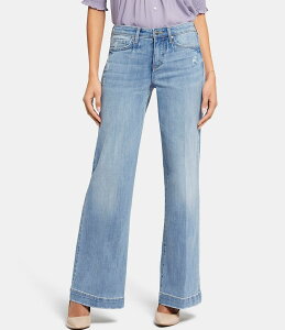 �G�k���C�f�B�[�W�F�C ���f�B�[�X �{�g���X �f�j���p���c ���C�h���b�O �f�j�� �W�[���Y NYDJ Teresa Stretch Denim Mid Rise Wide Leg Jeans Lakefront �f�j��