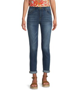 �f���N���V�[ ���f�B�[�X �{�g���X �f�j���p���c �A���N�� �W�[���Y Democracy AbsolutionR Stretch Slim Straight-Leg Ankle Cuffed Skimmer Jeans Blue �u���[