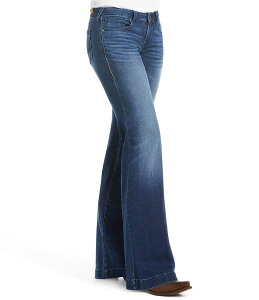 �A���A�g ���f�B�[�X �{�g���X �f�j���p���c ���C�h���b�O �W�[���Y Ariat Kelsea Mid Rise 5-Pocket Stretch Wide Leg Jeans Joanna