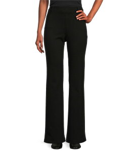 �C���g�� ���f�B�[�X �{�g���X �J�W���A���p���c �p���c �u�[�c �j�b�g Intro Stella Bootleg Pull-On Double Knit Pants Ebony Black �u���b�N