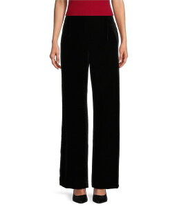 �J�X�p�[�� ���f�B�[�X �{�g���X �J�W���A���p���c ���C�h���b�O �x���x�b�g Kasper Velvet Wide Leg Pull-On Pant Black �u���b�N