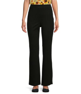�C���g�� ���f�B�[�X �{�g���X �J�W���A���p���c �v�` �p���c �u�[�c �j�b�g Intro Petite Size Bella Double Knit Boot Leg Pull-On Pants Ebony Black �u���b�N