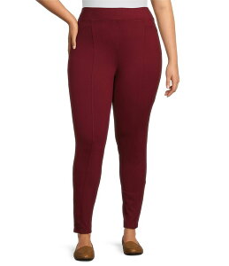 �C���g�� ���f�B�[�X �{�g���X �J�W���A���p���c �v���X�T�C�Y ���M���X �j�b�g Intro Plus Size Bella Solid Double Knit Slim Her Leggings Cabernet