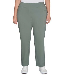 r[A[fB[ fB[X {gX JWApc Ruby Rd. Plus Size Pull-On Millennium Tech Straight Leg Pants Loden