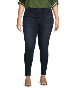�R�[�h �u���[ ���f�B�[�X �{�g���X �f�j���p���c �v���X�T�C�Y �f�j�� �W�[���Y Code Bleu Plus Size Soho Stretch Mid Rise Skinny Leg Denim Jeans Jade Wash �f�j��