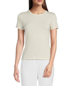 �A���b�N�X�}���[ ���f�B�[�X �g�b�v�X �V���c �N���[�l�b�N �j�b�g �W���[�W�[ Alex Marie Ellen Crew Neck Short Sleeve Coordinating Jersey Knit Shirt Ivory �A�C�{���[