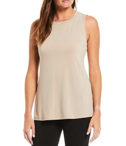 �A�� �}�C���X ���f�B�[�X �g�b�v�X �V���c �N���[�v �m�[�X���[�u Ali Miles Crepe Luxe Sleeveless Round Neck Tank Nude