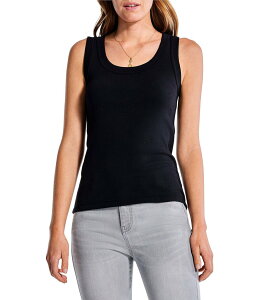 �j�b�N�A���h�]�[ ���f�B�[�X �g�b�v�X �V���c �m�[�X���[�u �j�b�g NIC + ZOE Perfect Stretch Knit Scoop Neck Sleeveless Tank Black Onyx �u���b�N
