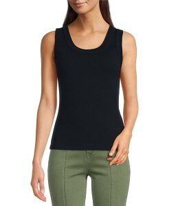 �j�b�N�A���h�]�[ ���f�B�[�X �g�b�v�X �V���c �m�[�X���[�u �j�b�g NIC + ZOE Perfect Stretch Knit Scoop Neck Sleeveless Tank Dark Indigo �C���f�B�S