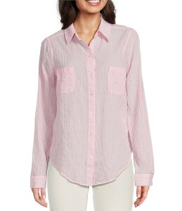 �����[�s�����b�c�@�[ ���f�B�[�X �g�b�v�X �V���c �{�^���_�E�� �_�E�� Lilly Pulitzer Sea View Collar Long Sleeve Button Down Shirt Conch Shell