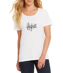 �w���e�[�W ���f�B�[�X �g�b�v�X �V���c T�V���c ���S Heritage Higbee's Logo Scoop Neck Tee Shirt Higbees