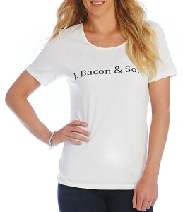 �w���e�[�W ���f�B�[�X �g�b�v�X �V���c T�V���c ���S Heritage J. Bacon & Sons Logo Tee Shirt J Bacon