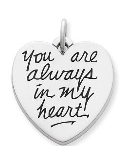 WF[Y GC[ fB[X ANZT[ lbNXE`[J[Ey_ggbv James Avery Sterling Silver You Are Always in My Heart Charm Sterling Silver Vo[