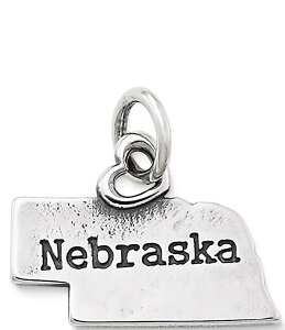 WF[Y GC[ fB[X ANZT[ lbNXE`[J[Ey_ggbv James Avery My Nebraska State Charm Sterling Silver Vo[