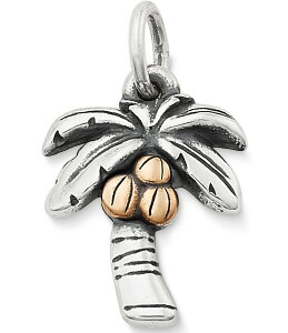 WF[Y GC[ fB[X ANZT[ lbNXE`[J[Ey_ggbv James Avery Tropical Palm Tree Charm Sterling Bronze