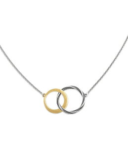 �W�F�[���Y �G�C�����[ ���f�B�[�X �A�N�Z�T���[ �l�b�N���X�E�`���[�J�[ ���[�X James Avery Connected Circles Necklace Sterling Silver/14K Gold �S�[���h