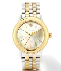 �P���h���X�R�b�g ���f�B�[�X �A�N�Z�T���[ �r���v T�V���c Kendra Scott Women's Alex Three Hand Two Tone Stainless Steel Mother of Pearl Bracelet Watch Two Tone �p�[��
